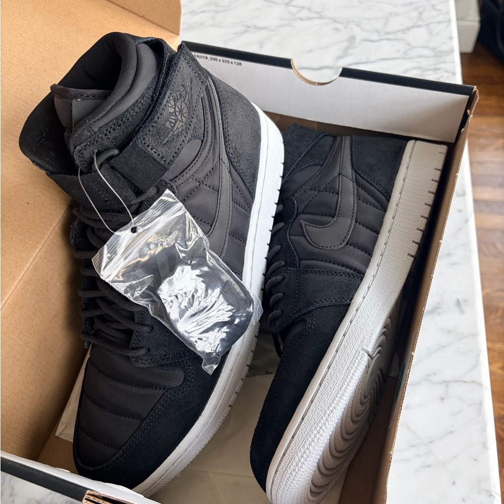Jordan Black and Gray High-Top Sneakers